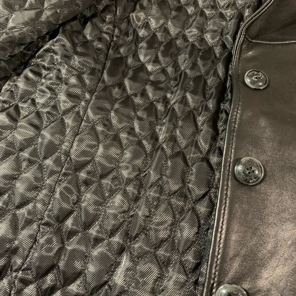 🖤 Like NEW! Wilsons Black Genuine Leather Full Knee Length Coat, L,Large - Picture 3 of 9